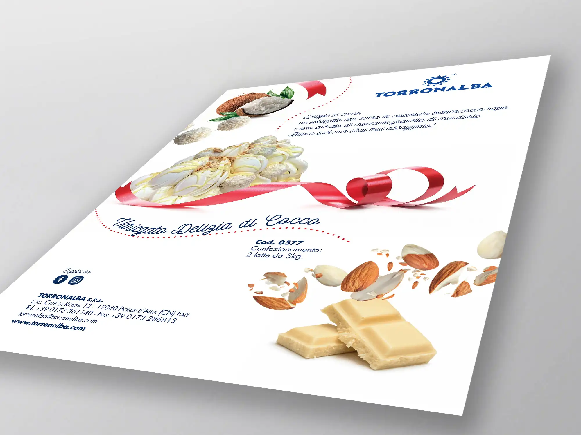 Studio grafico pagine pubblicitarie Torronalba